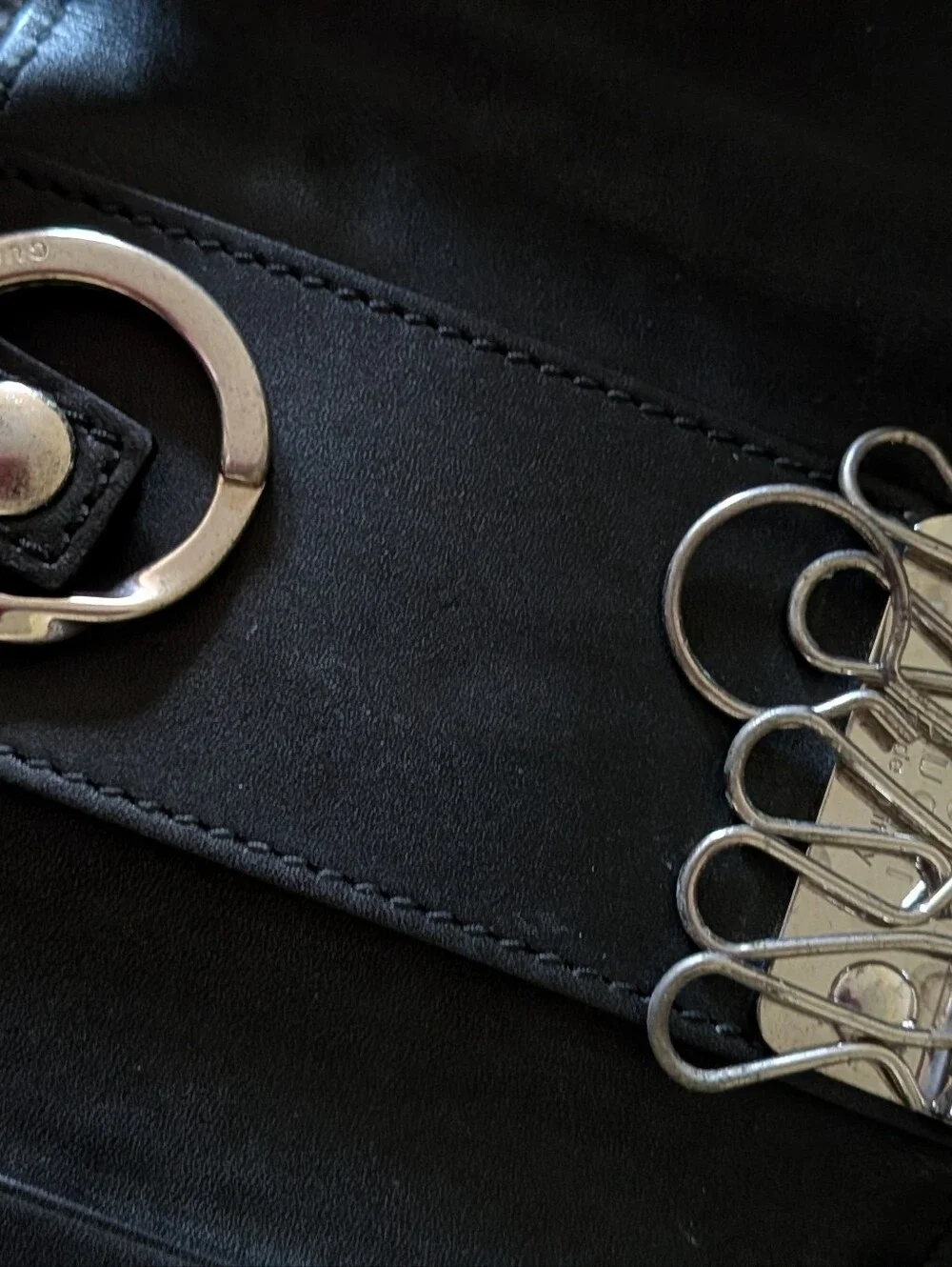 Gucci Key Holder Guccissima Leather 6-Hook Key Case w/ Detachable Valet Ring